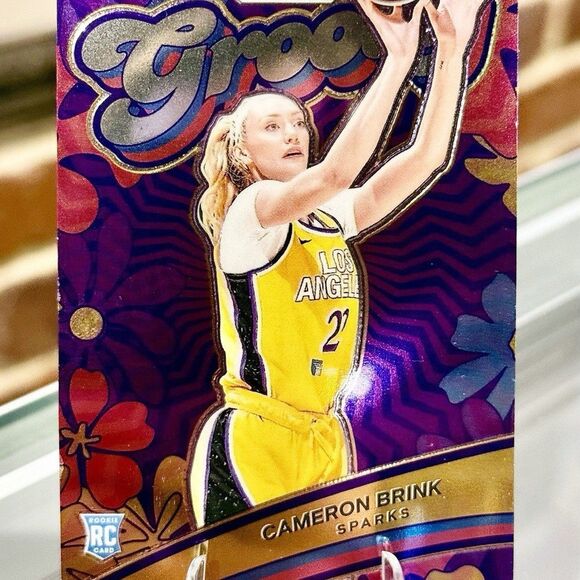 2024 WNBA Panini Prizm CAMERON BRINK RC Groovy LA Sparks Rookie #7 - Picture 1 of 2